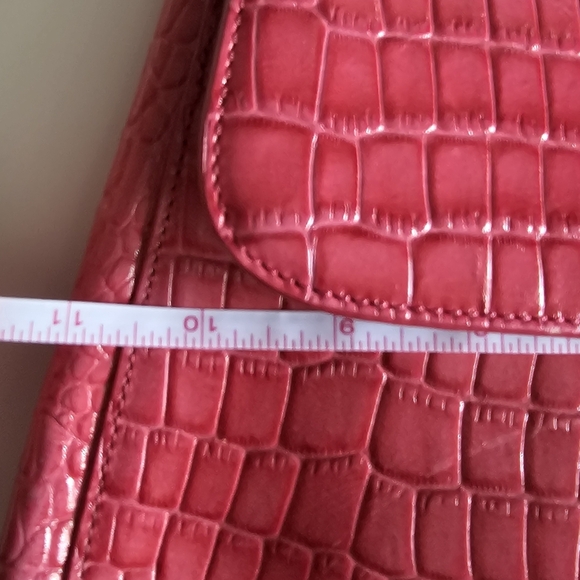 Etienne Aigner Genuine Leather Crocodile Satchel Vintage Handbag - Picture 13 of 14